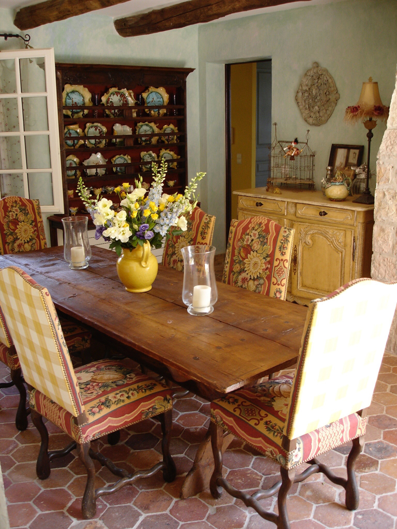 Dining room with antique table that seats 10